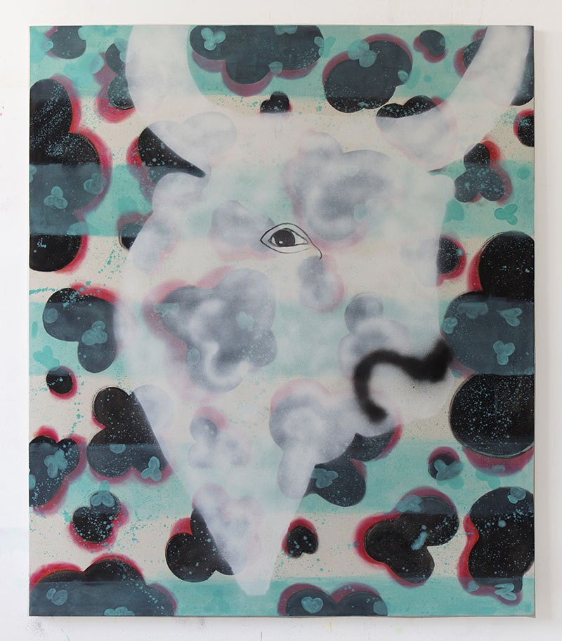Amy Cochrane - Rhyton Bull - 2015 - Oil on Canvas -170x145cm